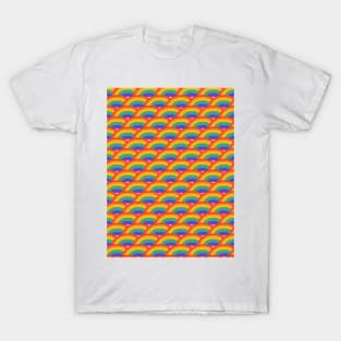 Rainbow Scale Pattern T-Shirt